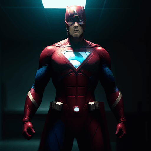 AI generated: a [superhero], whole body, cinematic, intense, cinematic composition, cinematic lighting, color grad...