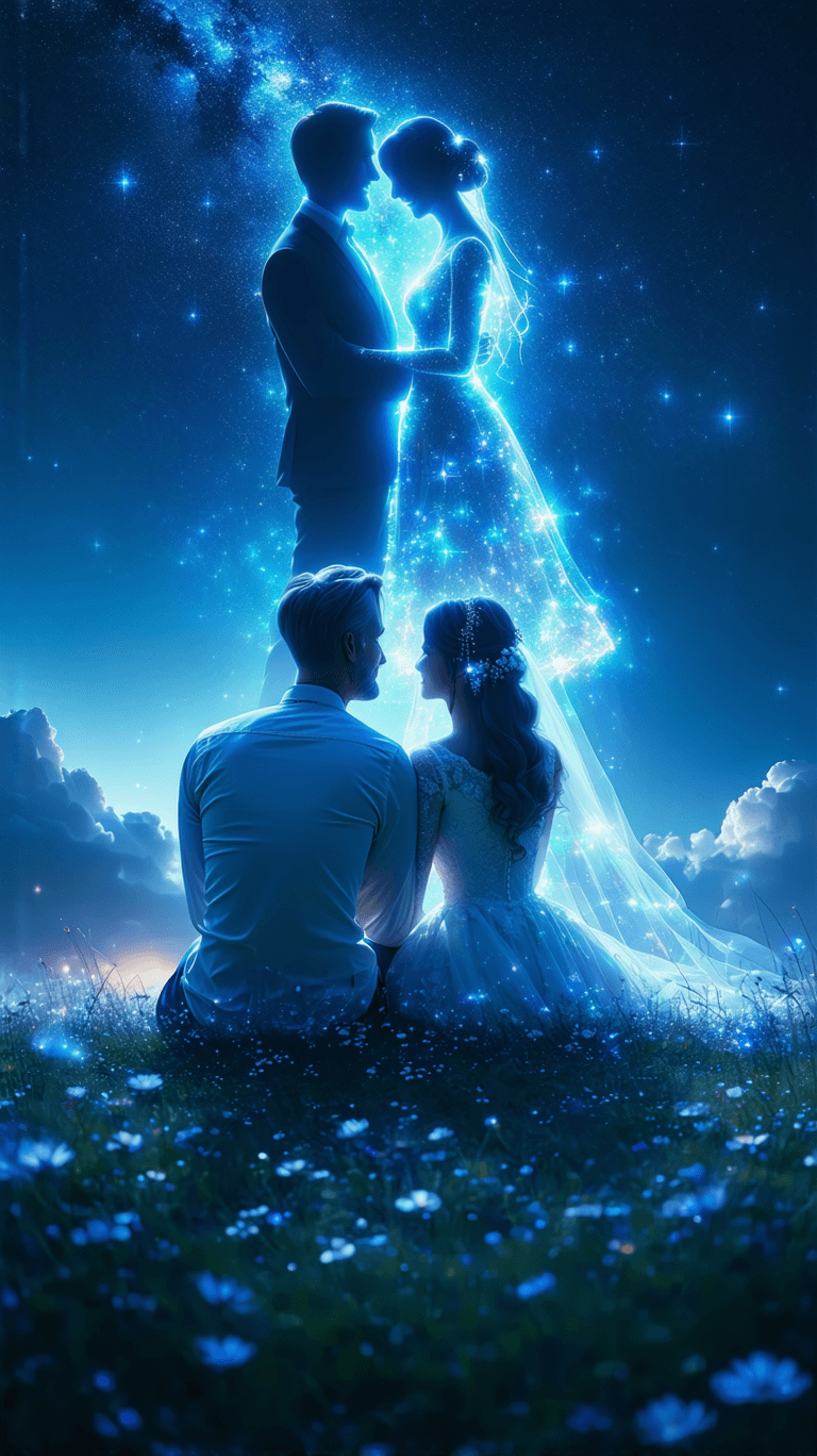 AI generated: Ultra-high resolution, Hyper-detailed romantic fantasy scene of an ethereal illustration of a romant...