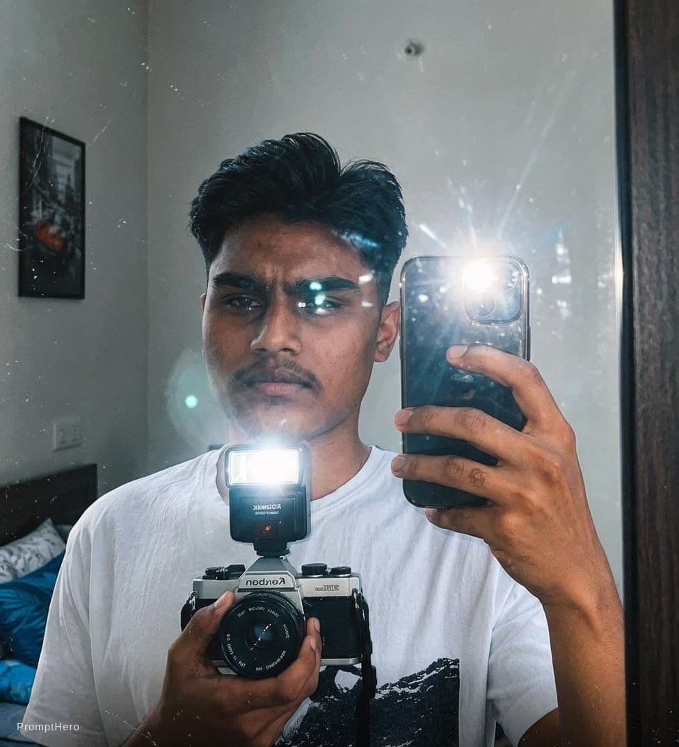 AI generated: I need a old school pic and creat a background flash 