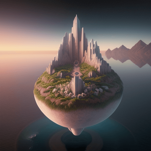 AI generated: utopia, stunning, landscape, human colony,  peter cook, port, epic realism, super detailed photograp...