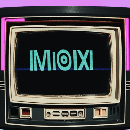 AI generated: vintage tv set , 80s movie style, spooky vhs glitch on tv screen,