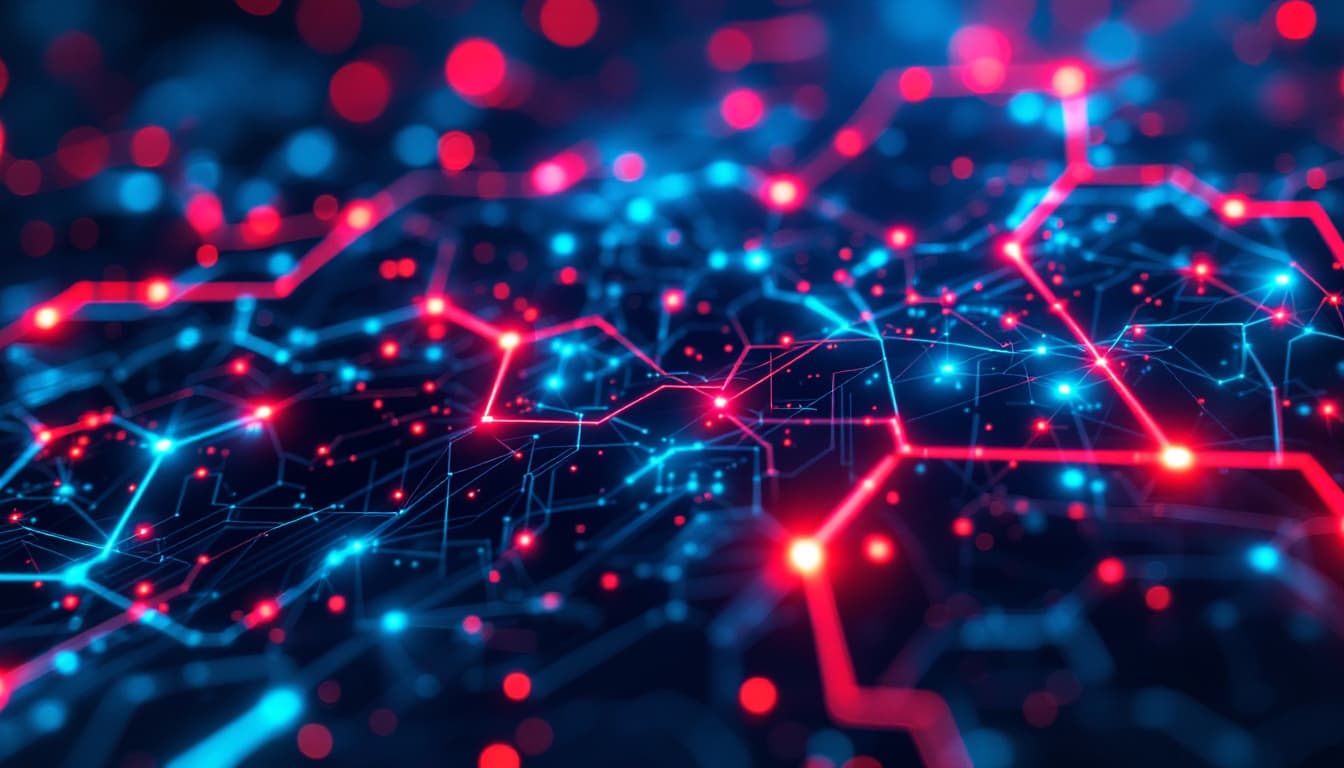 AI generated: An artistic wallpaper on the theme of the internet, computers and networks. A realistic HDR photo im...