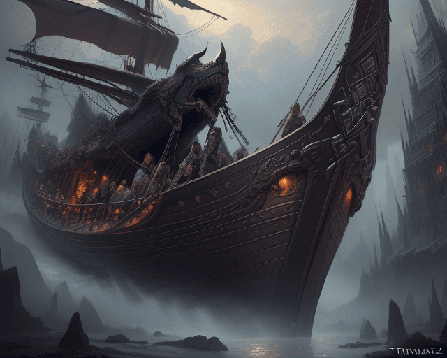 AI generated: Death is swallowed up in victory, very detailed and beautiful face, artwork by artgerm, on a Viking ...