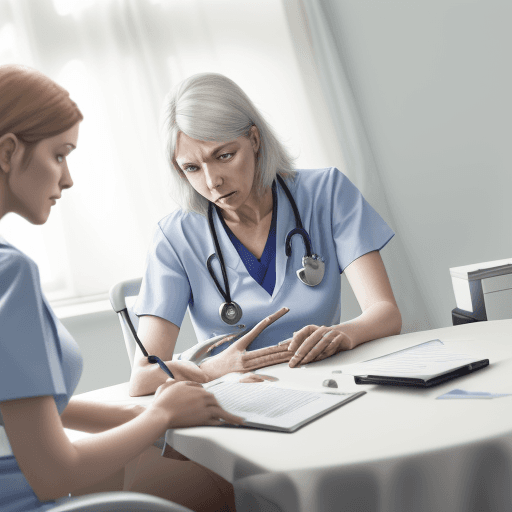 AI generated: Photo of nursing ethics in dealing with psychiatric patients.