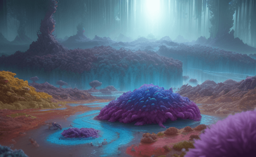AI generated: A ultrarrealistic, very colorful first take photo of several bacillus bacterias belonging to differe...