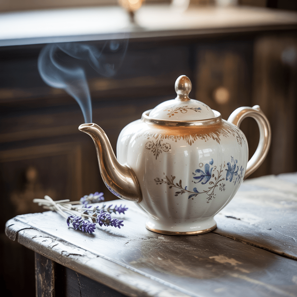 AI generated: close up shot of a tea pot
