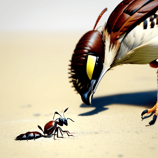 AI generated: Ant VS Hawk