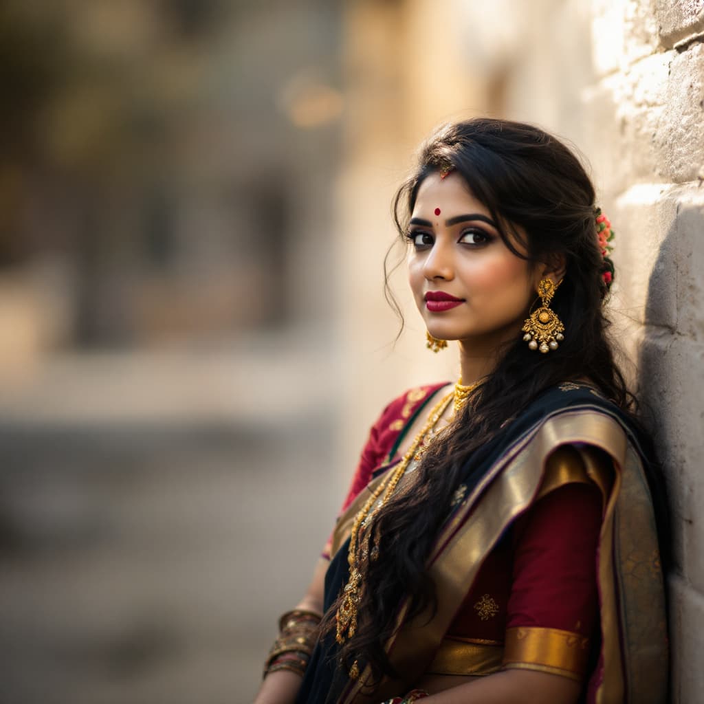 AI generated: Indian girl photography