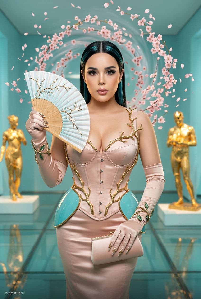 AI generated: Create a High-fashion editorial portrait of [the subject of the photo – use the reference image as a...