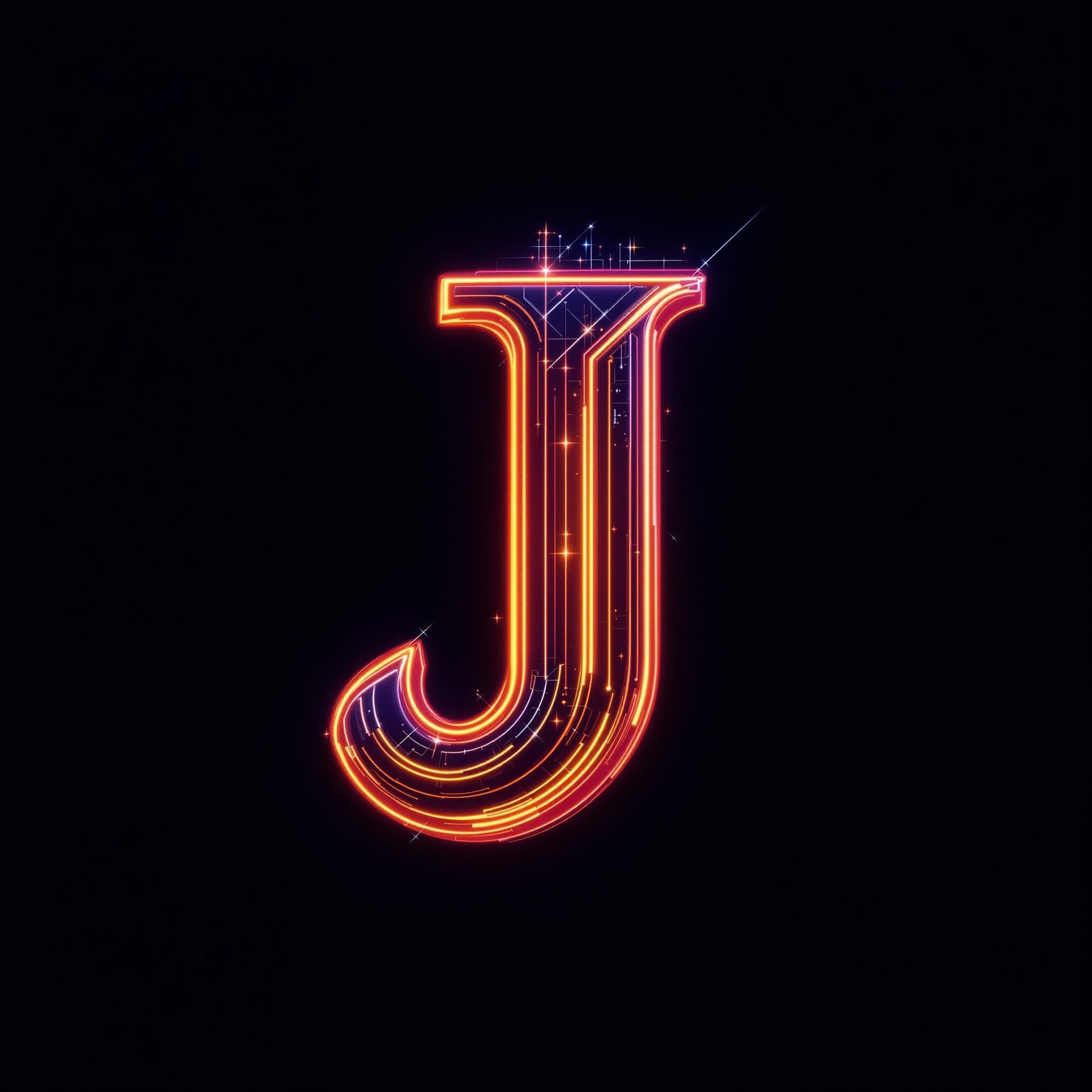 AI generated: Make amazing logo from one  letter (J )and under letter (JADAWEL) technical 3d