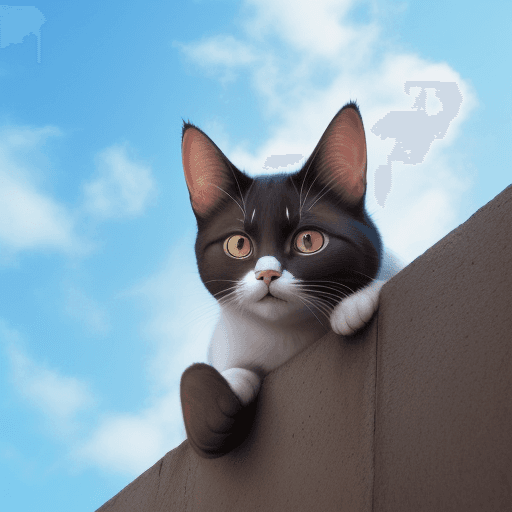 AI generated: un gato en el cielo 
