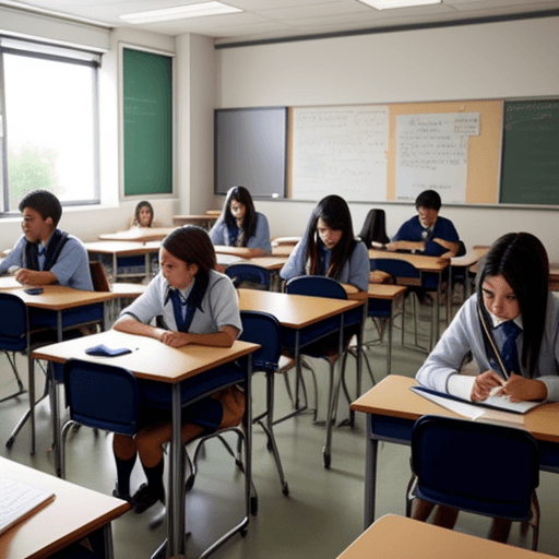 AI generated: students working togather in the classroom