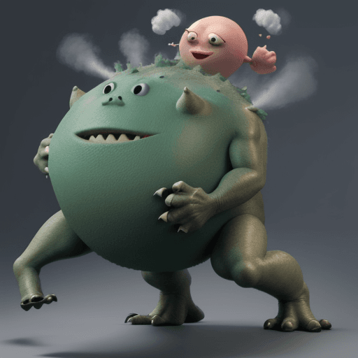 AI generated: fart monster
