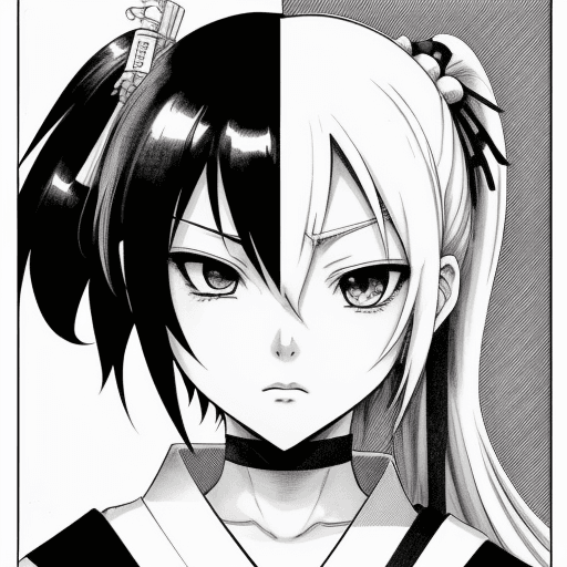 AI generated: in the style of japanese manga, black and white
