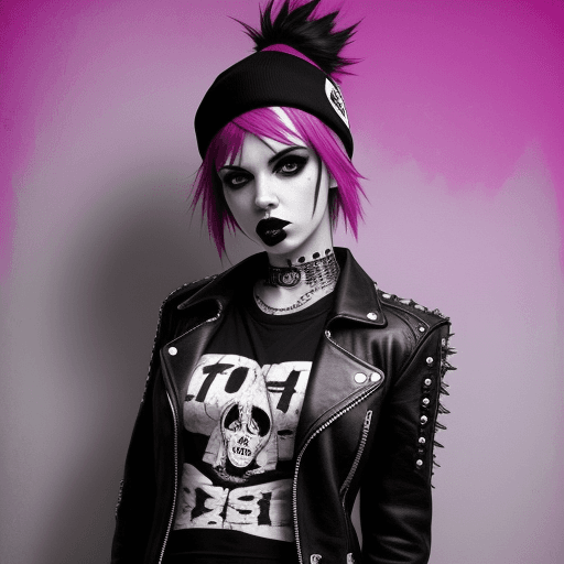 AI generated: punk rock girl
