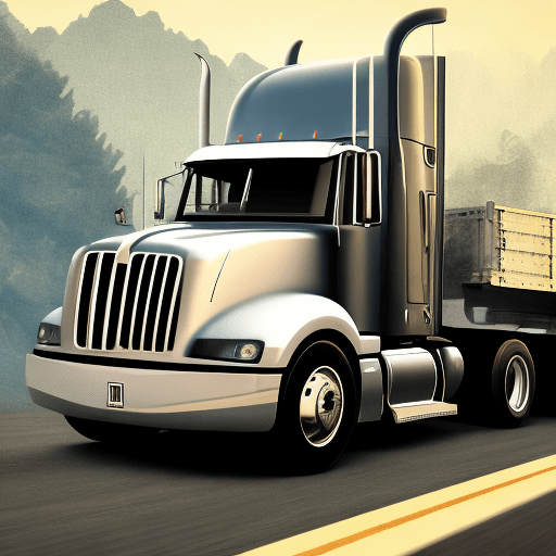 AI generated: Create а minimalistic Screensaver for a software product that provides a truck dispatch company auto...