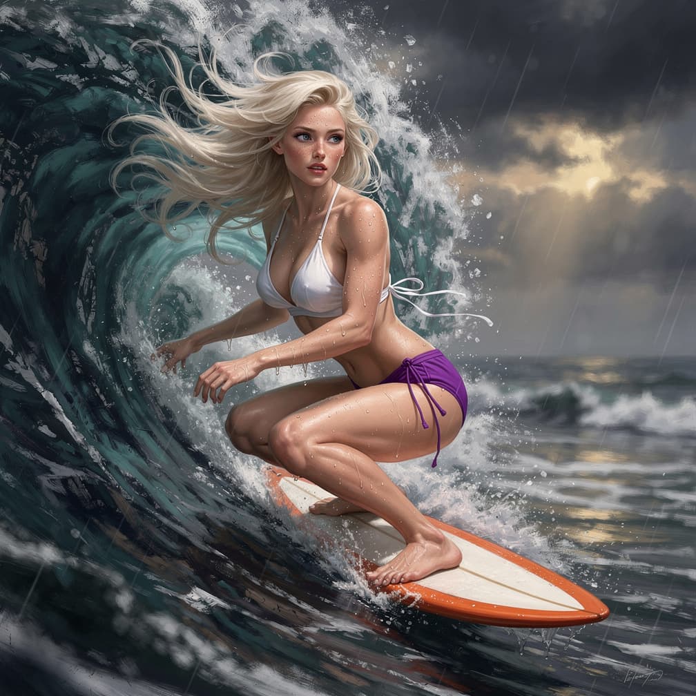 AI generated: Subject
A breathtaking 20-year-old pure Norwegian beauty, very fair cool-toned porcelain skin with ...