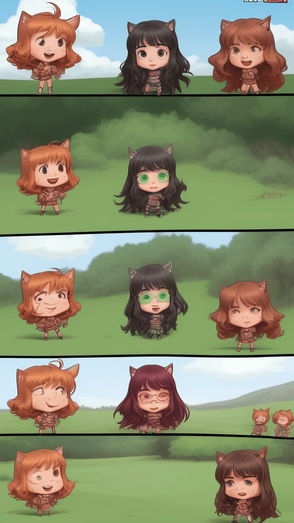AI generated: QT-KT comic animation