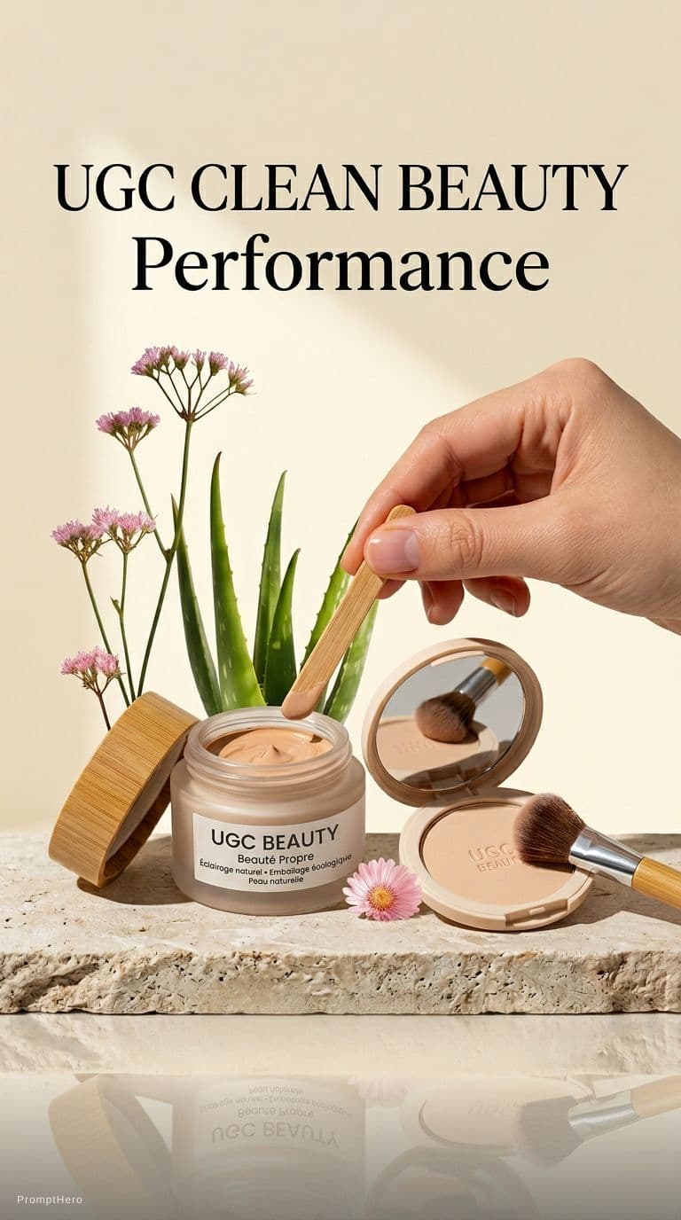 AI generated: Publicité des produits de beauté féminine 