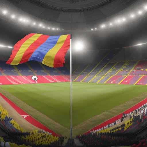 AI generated: “Imagina una imagen que comunique el partido Perú vs Colombia, colocando las banderas de cada país....