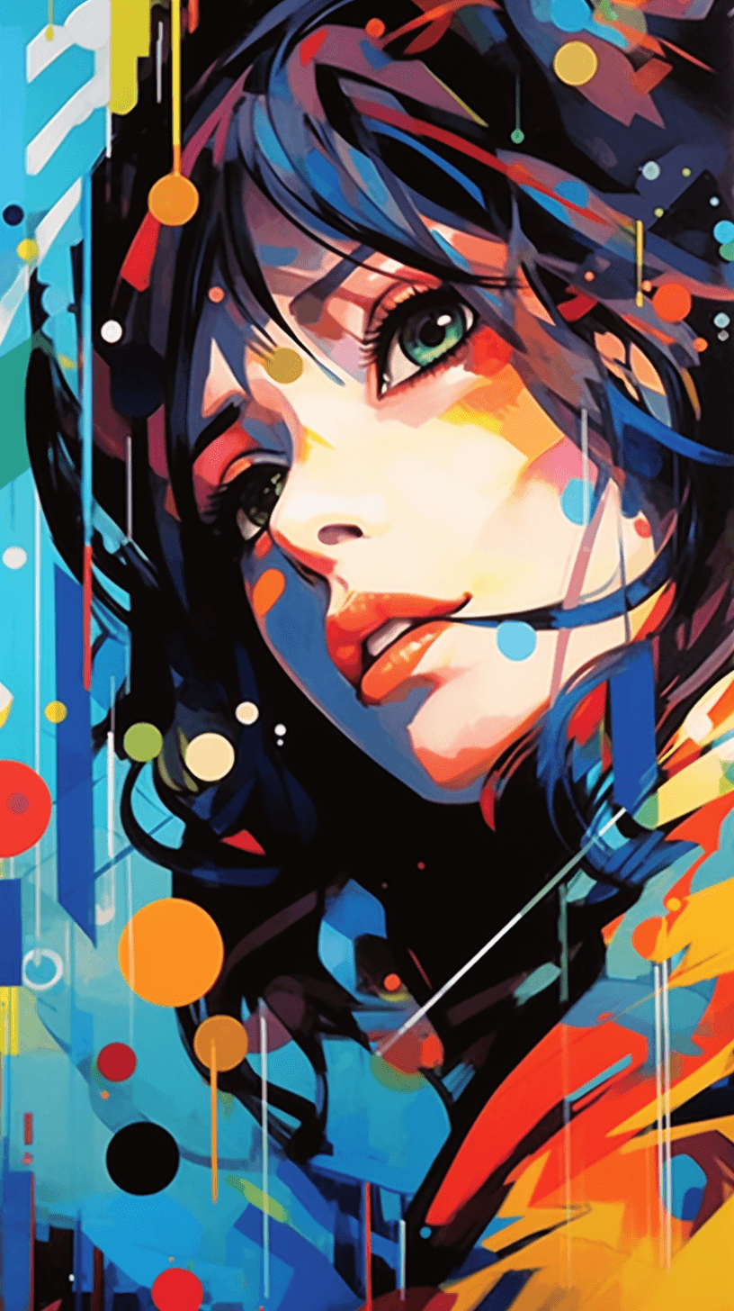 AI generated: Wide Angle, fragmented memories, gentle touch, Cubist Paint, vibrant Shade, art by Leiji Matsumoto, ...