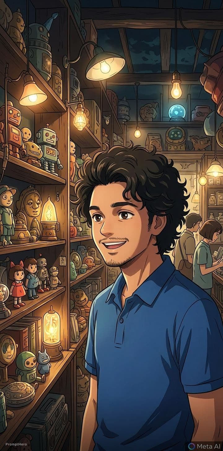 AI generated: store full of curious collectibles :: incredible, anime, Digital 2D, animated by Kyoto Animation, St...