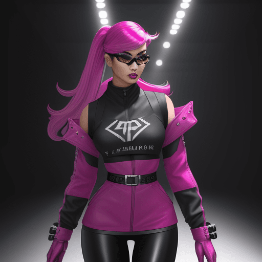 AI generated: Empowered female fashion icon with dynamic lighting, bold colors, and impeccable realism --ar 1:1 --...