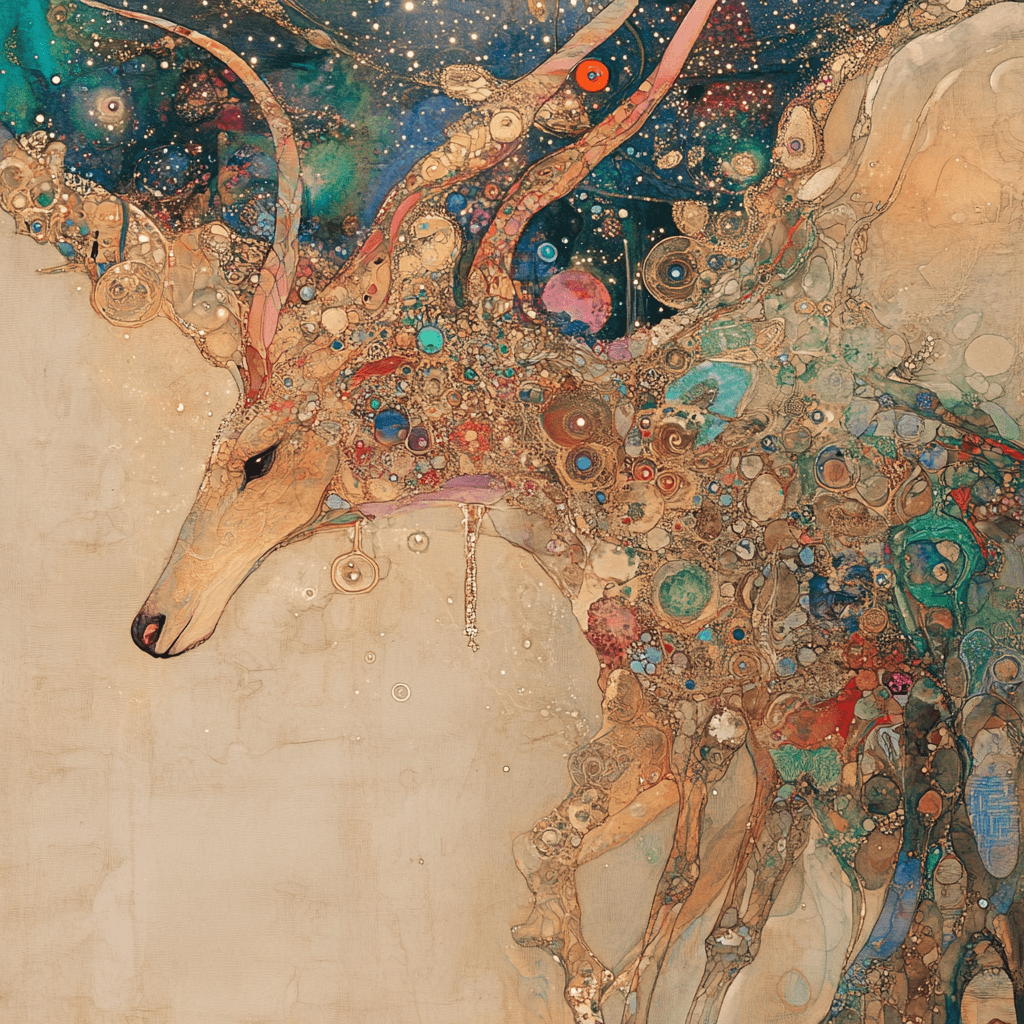AI generated: ((((style of Jerry Pinkney)))), luminous horizontal line in the center of the image, (lying on the l...