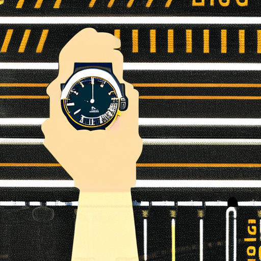 AI generated: ["A wristwatch shows in the background as if it is a running track and there are runners running ins...