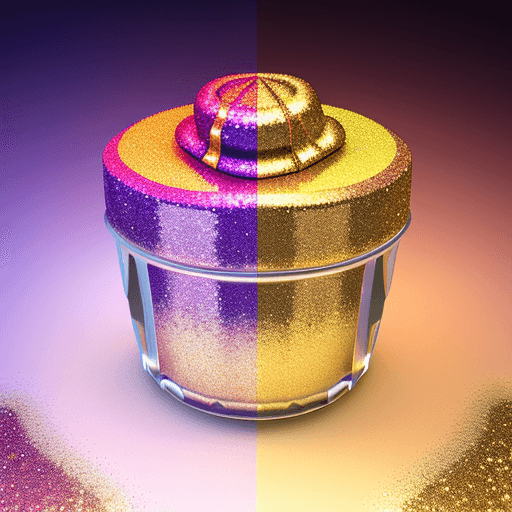 AI generated: 3d icon, realistic food, glitter, glassmorphism
