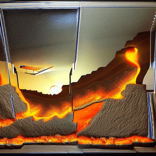 AI generated: natural disaster,highly detailed, luminescent, photorealistic --ar 32:9