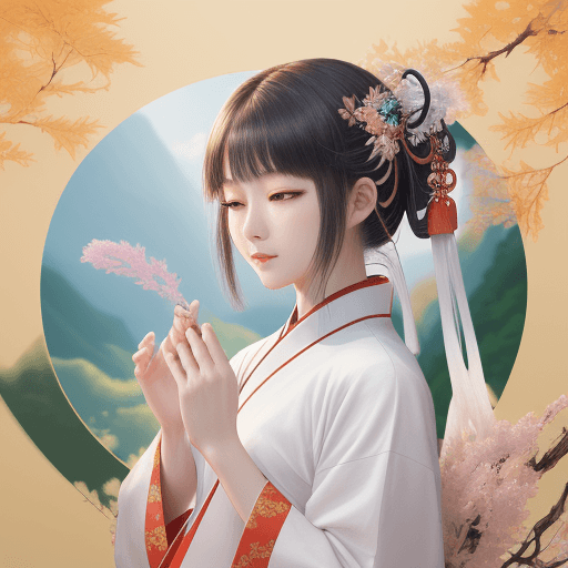 AI generated: 白色的包柏短髮