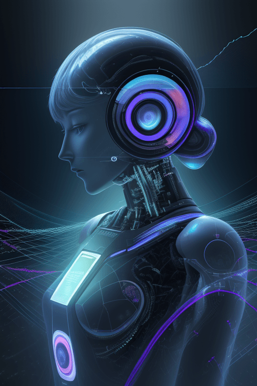 AI generated: digital art, hologram, bigdata, high technology, sound wave, digital landscape, neural network, Huma...