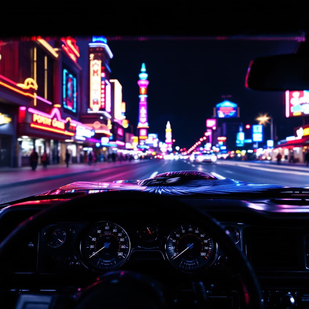 AI generated: Photo of a ultra realistic Black on Black 1979 Pontiac Trans Am with the bird with the shaker hood s...