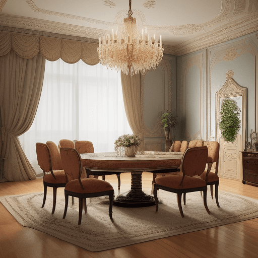 AI generated: Ukrainian interior design of the big leaving room

