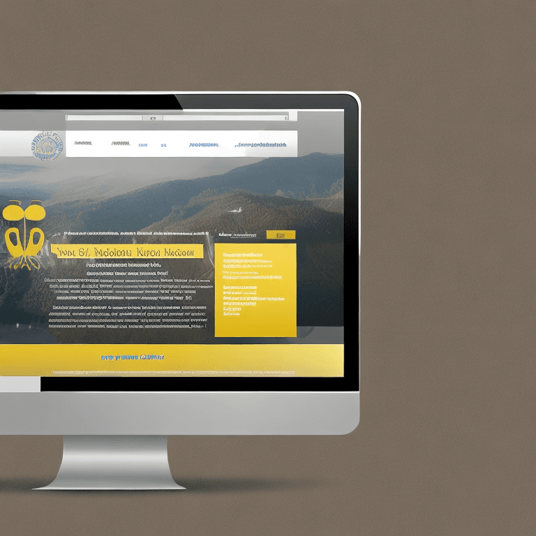 AI generated: website design for Podiatric medical school, background color Sunny yellow, home page, simple design...