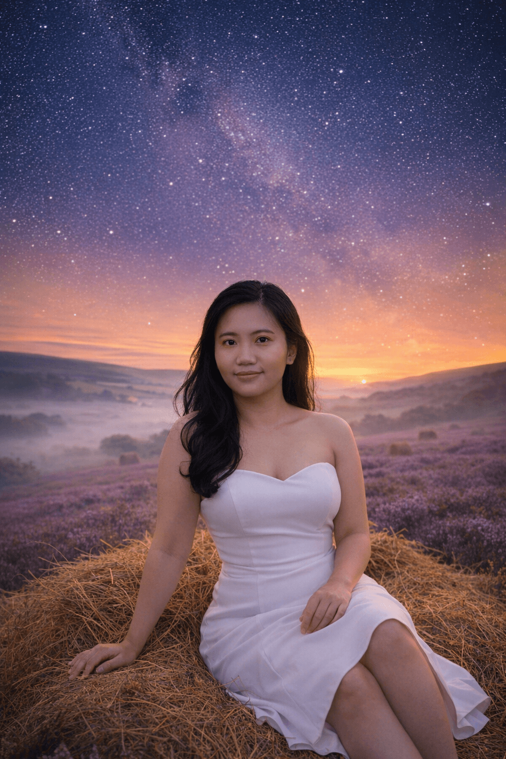 AI generated: {
  "prompt": {
    "subject": {
      "description": "A graceful young Indonesian woman with natura...