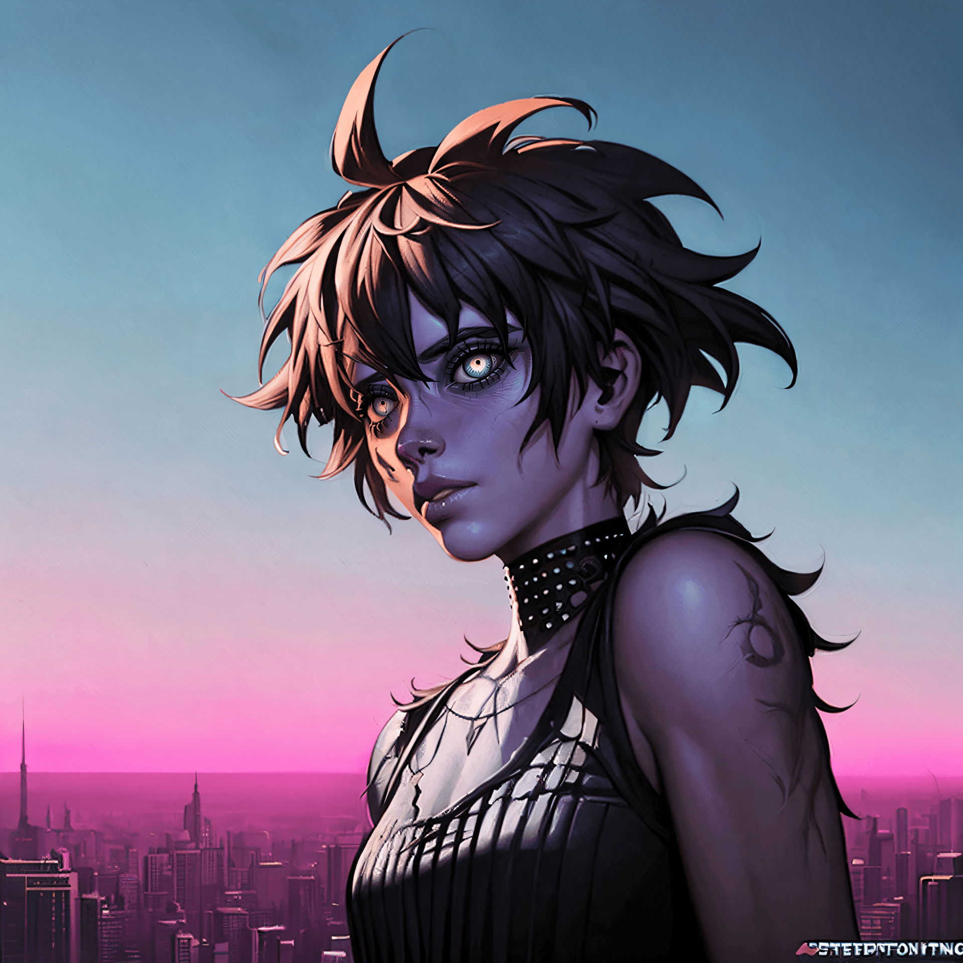AI generated: (Universal Painting:1.3) of (Graphic novel:1.3),(Grim:1.3) full shot photo of zombie,(by Artist Step...