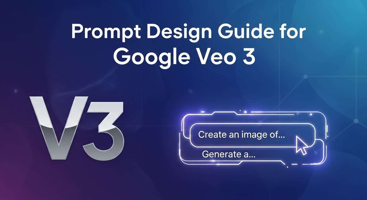 AI generated: Create a thumbnail: "Prompt Design Guide for Google Veo 3"