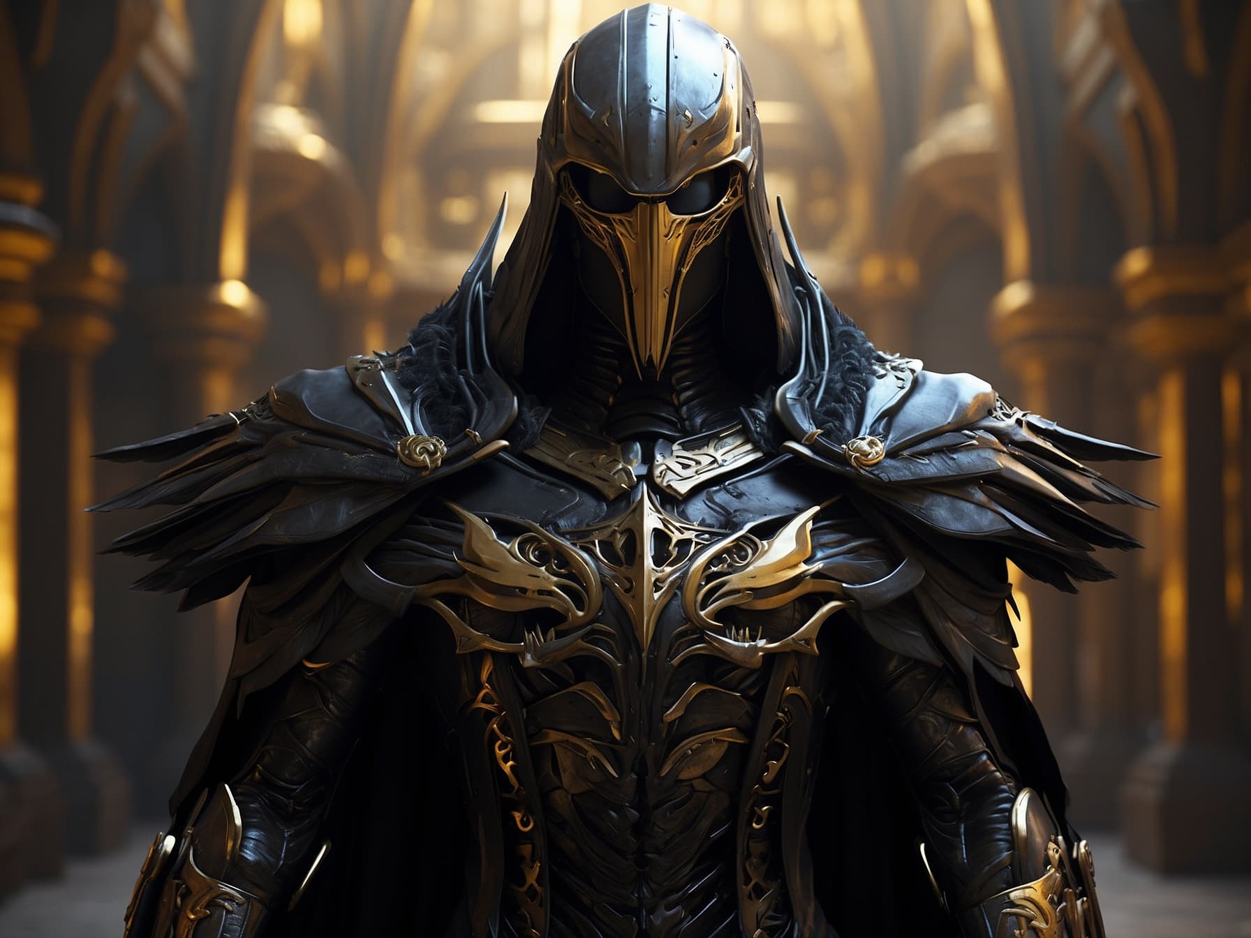 AI generated: a close-up of a raven of death, a character portrait by senior artist, central Zbrush, Vanitas, unre...