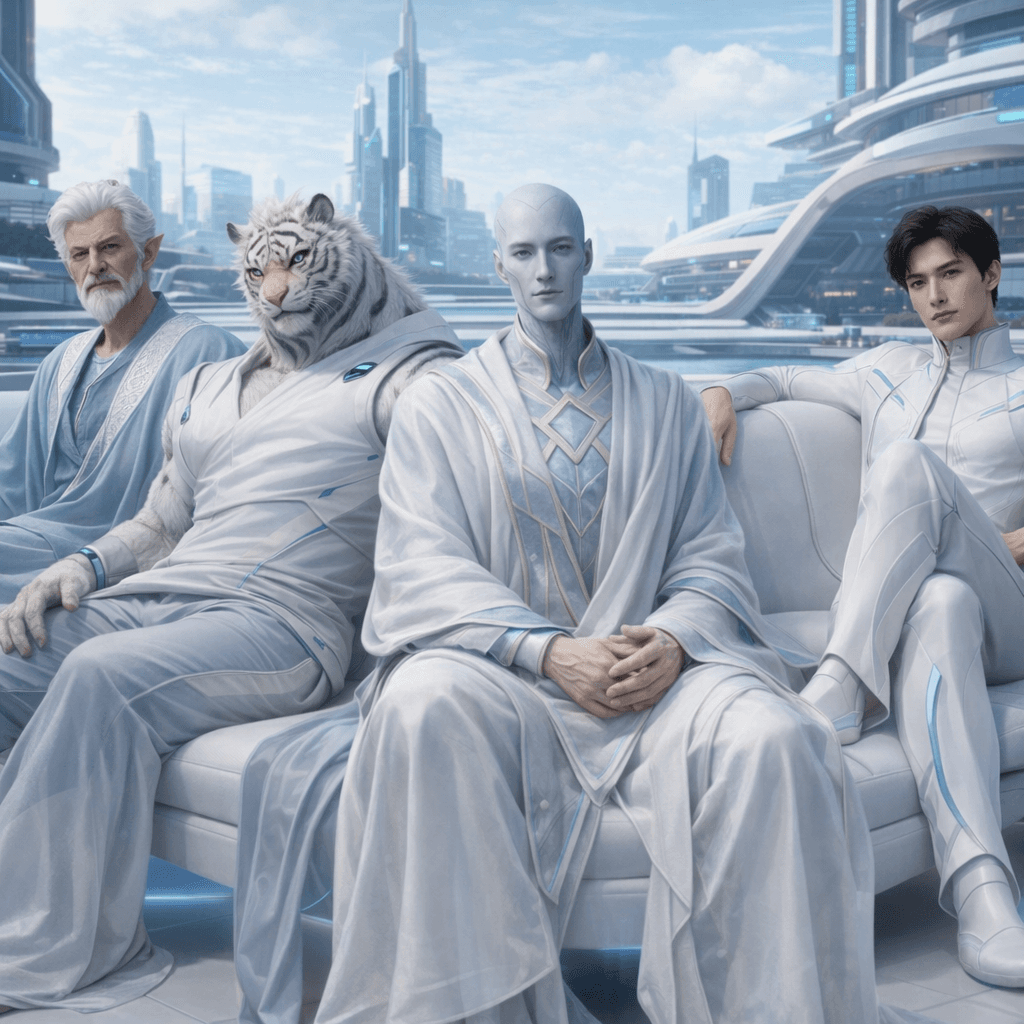 AI generated: Create an image showcasing all-male, all-separate images, posing together. Change background, clothi...