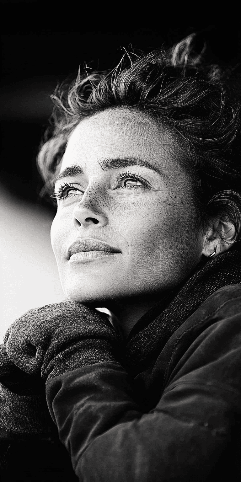 AI generated: Black and white photograph of a woman, cinematic --chaos 75 --ar 1:2 --profile rsy6uq9 --stylize 750