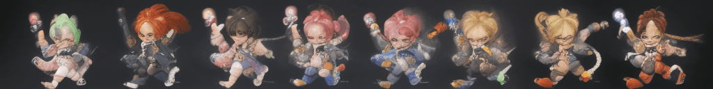AI generated: (chibi), ken of street fighter, dynamic pose