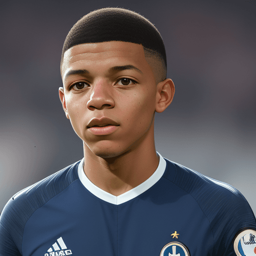 AI generated: Image of Mbappé 
