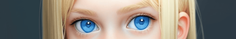 AI generated: Adolescent girl blonde hair and blue eyes
