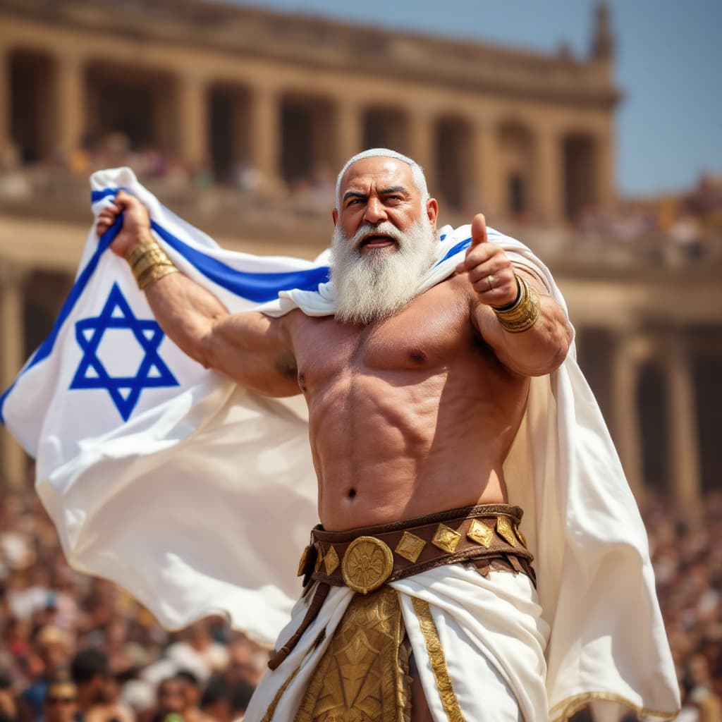 AI generated: Netanyaho in Israel is gladiator 