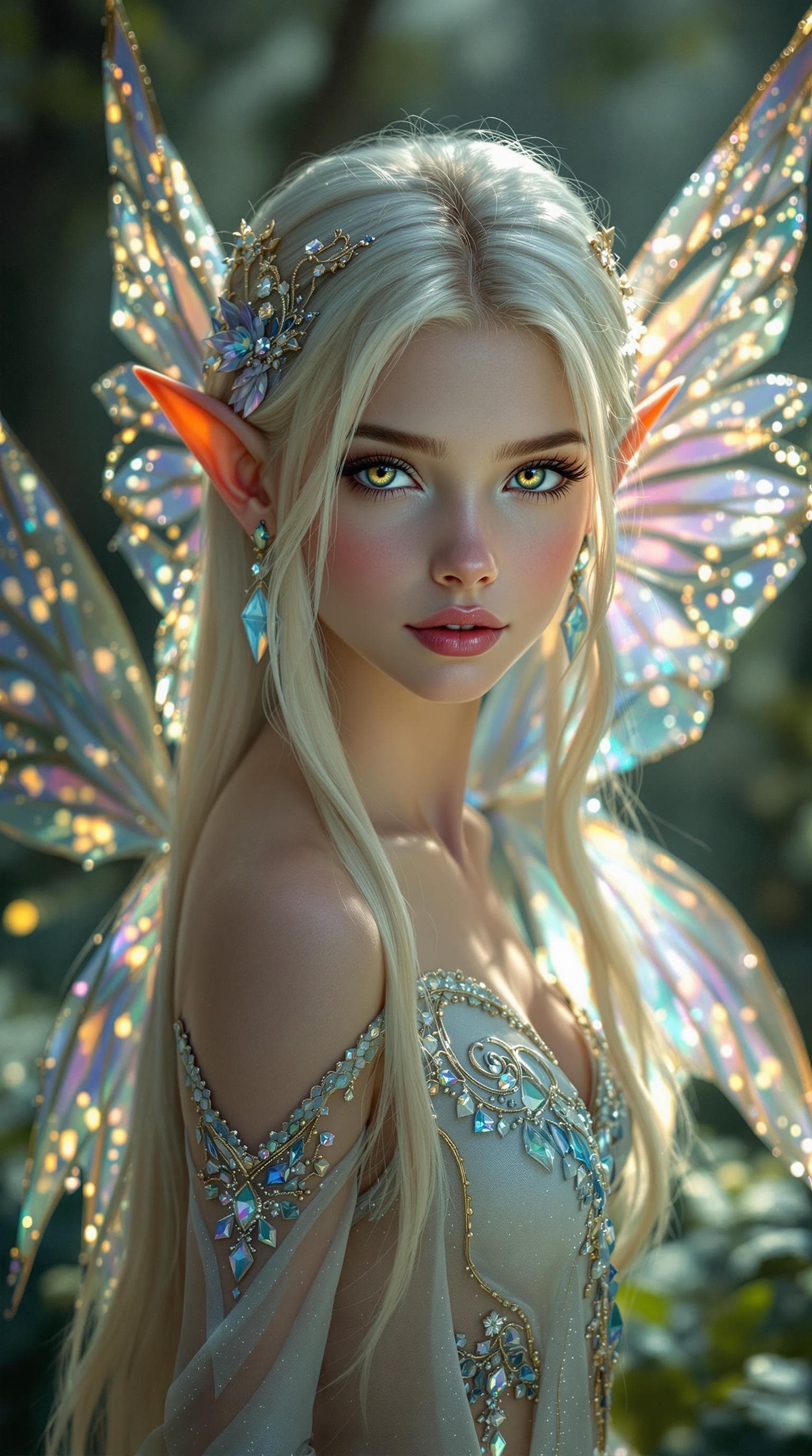 AI generated: a professional photo of a exceptionally of the most beautiful girl in the world, tween short eared e...