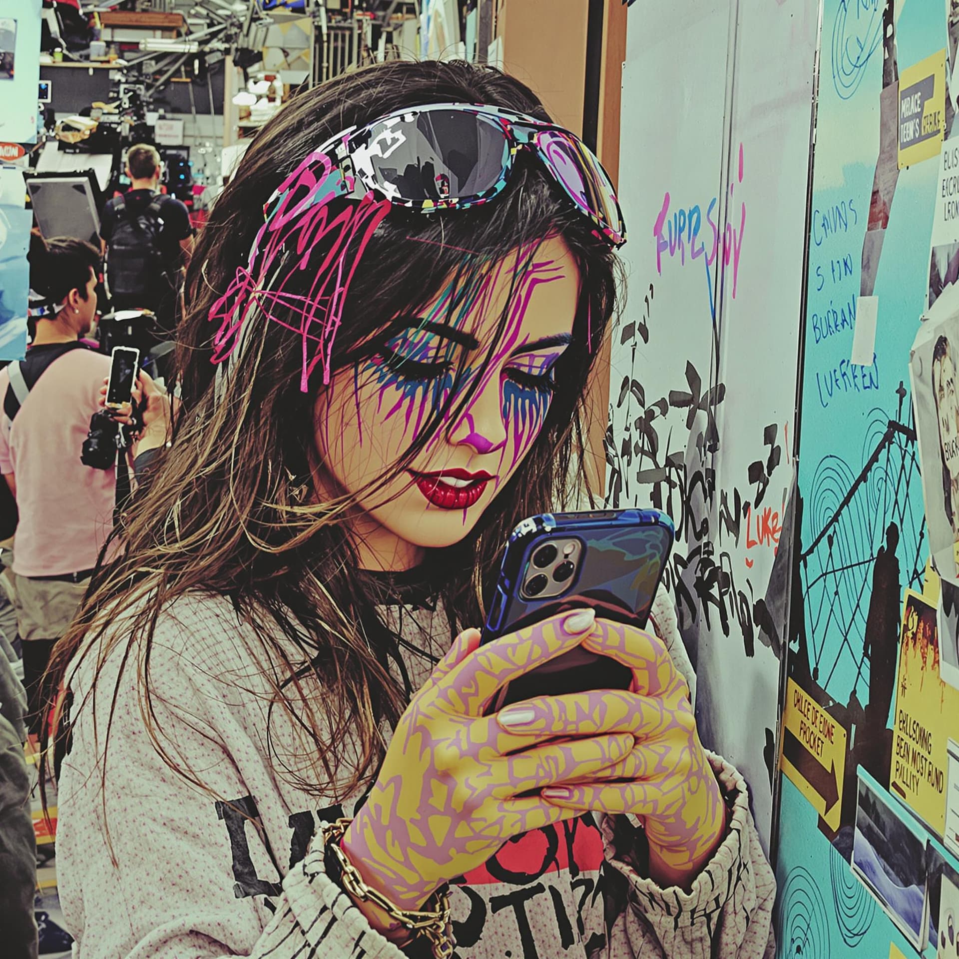 AI generated: low quality phone photo, , a girl realistic, and basic