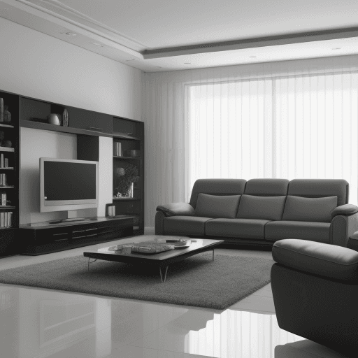 AI generated: Living Room with modern furniture