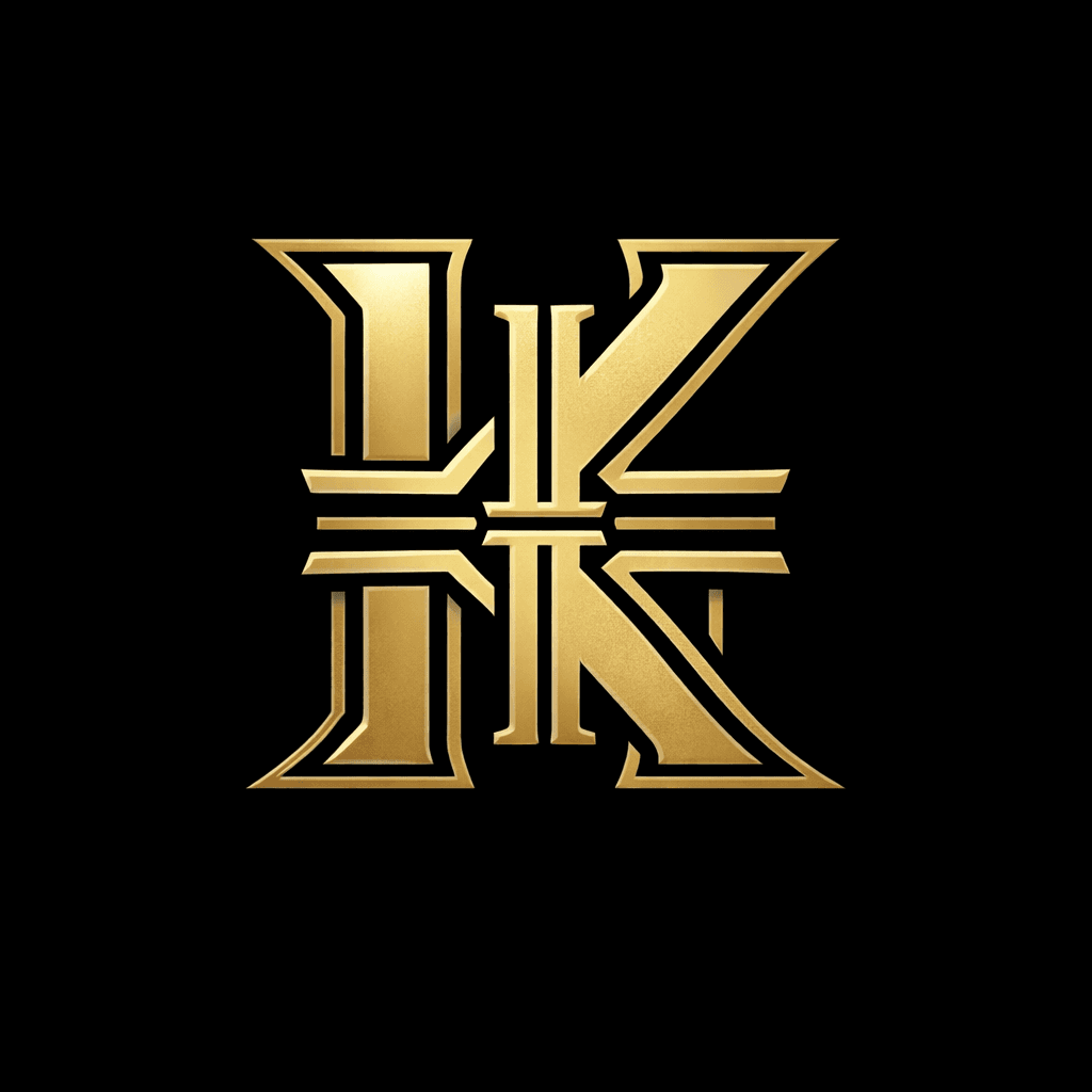 AI generated: make the letter "K" look like a symbol for currency but also make it symmetrical 